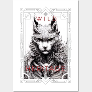 Lynx Wild Cat Animal Wild Nature Illustration Line Epic Illustration Line Art Posters and Art